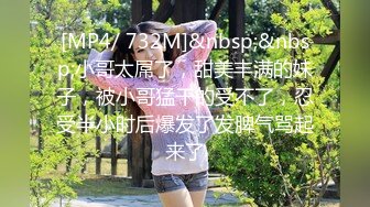 [MP4/ 732M]&nbsp;&nbsp;小哥太屌了，甜美丰满的妹子，被小哥猛干的受不了，忍受半小时后爆发了发脾气骂起来了