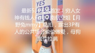 ❤️最新5月无水首发！穷人女神有钱人母狗，南航空姐【月野兔mmy】私拍，露出3P有人的公共场合偸偸做爱，母狗属性拉满