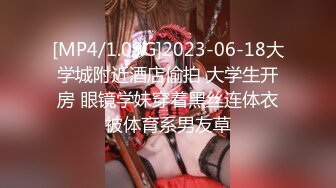 [MP4/1.09G]2023-06-18大学城附近酒店偷拍 大学生开房 眼镜学妹穿着黑丝连体衣被体育系男友草