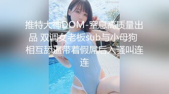 推特大神DOM-窒息高质量出品 双调女老板sub与小母狗 相互舔逼带着假屌后入骚叫连连